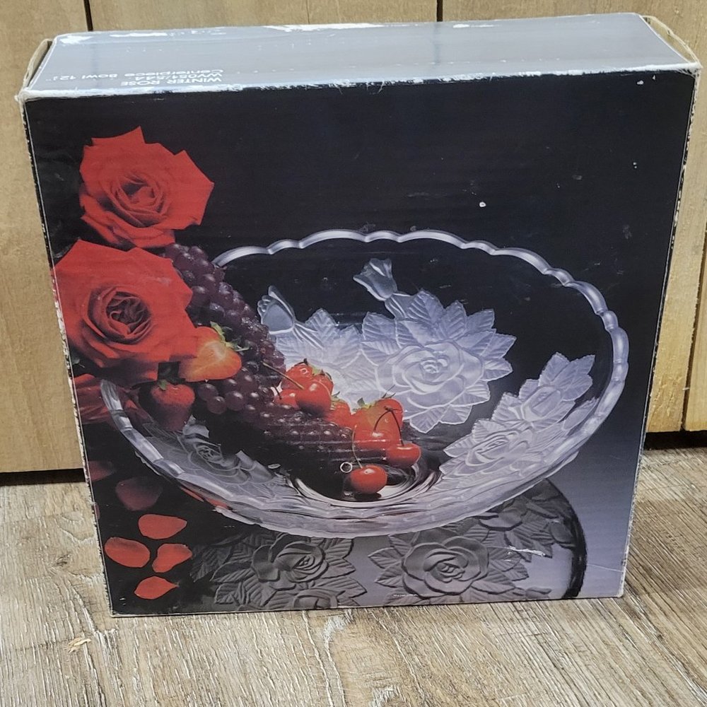 Studio Nova Winter Rose NEW centerpiece bowl 12.5 inch